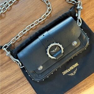 NWOT Zadig & Voltaire Black Leather Kate Moss wallet Bag